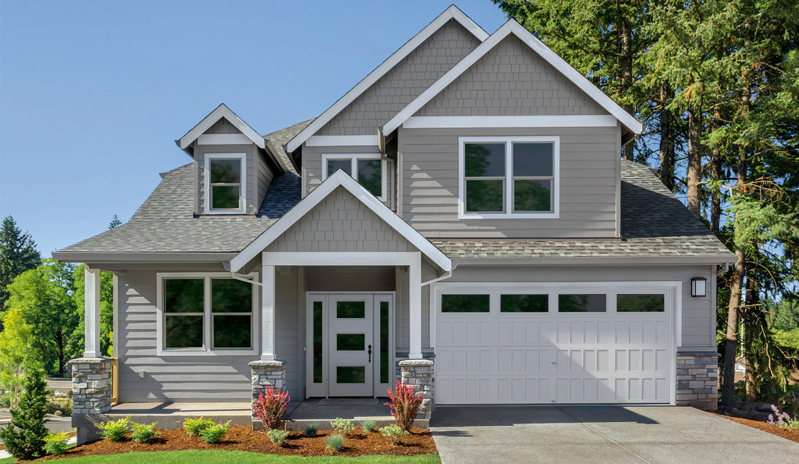Recessed panel garage door