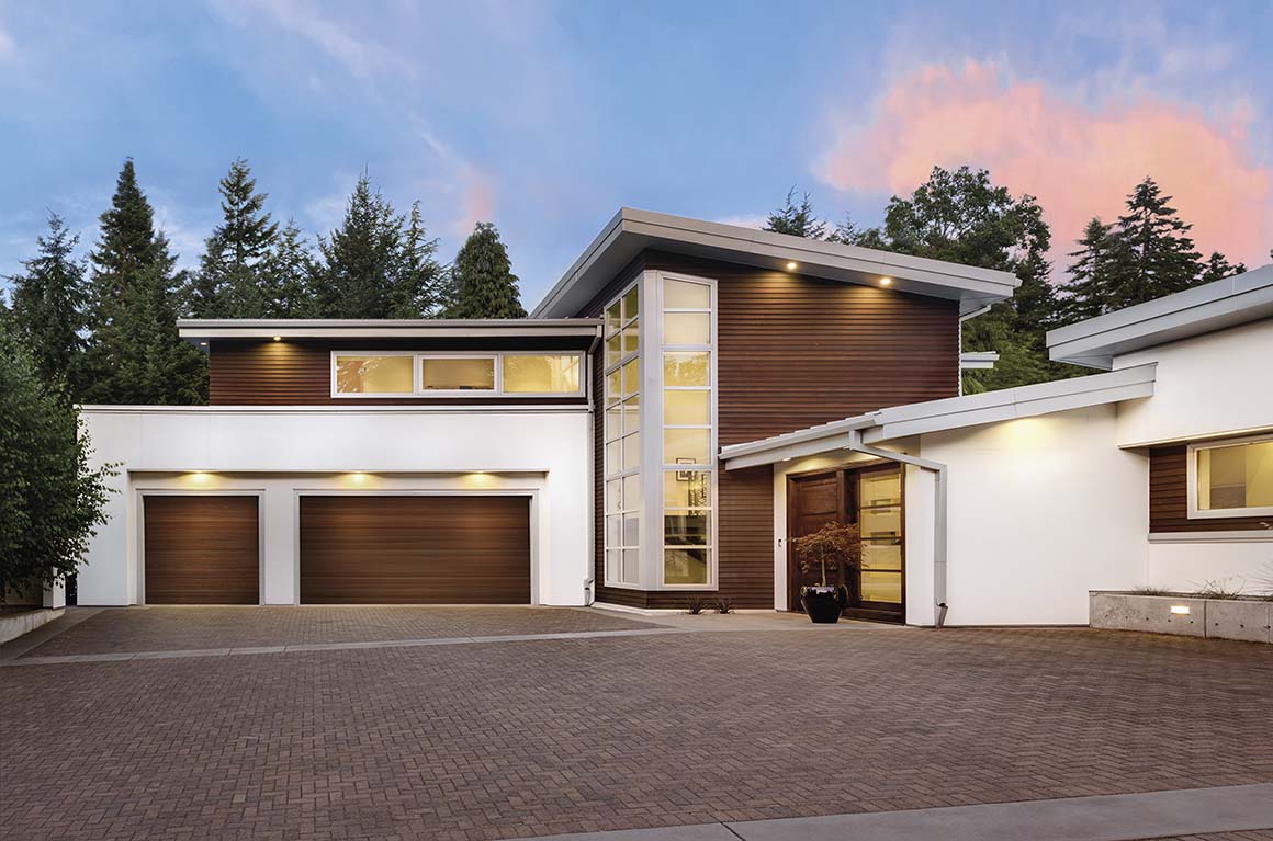 house with garage door